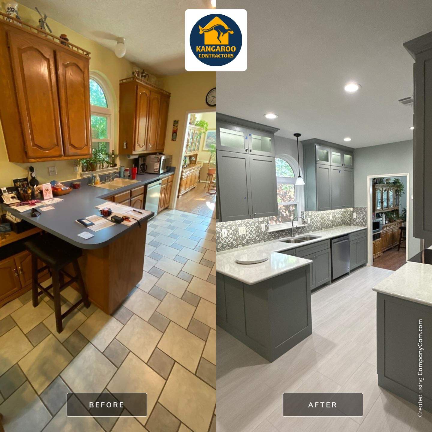 kitchen before/after
