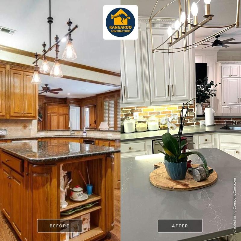 before and after of a kitchen after remodeling