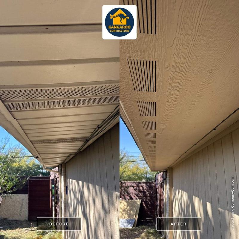 before and after of soffit and fascia repair