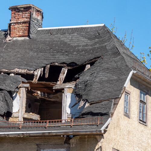 storm damaged roof
